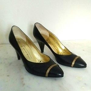 BRUNO MAGLI - gold chain pumps